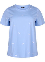 T-shirt en coton biologique avec des nœuds, Serenity W. Bow Emb., Packshot