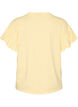 T-shirt en coton bio avec manches &agrave; volants, Jaune clair, Packshot image number 1