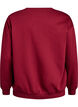 Sweatshirt met badstof tekst, Donker Bordeaux, Packshot image number 1