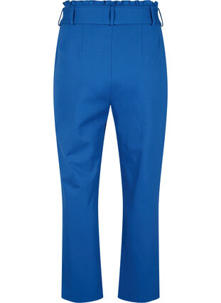 Pantalon taille haute avec volants et cordon, Blue Quartz, Packshot image number 1