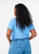 T-shirt en coton uni basique, Bleu Clair, Model image number 2