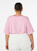 T-shirt met TENCEL&trade; Lyocell en strepen, Roze, Model image number 2
