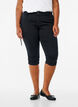 Slim fit capri jeans met zakken, Zwart, Model image number 1