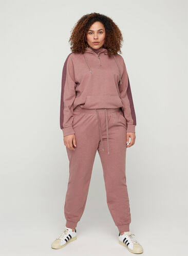 Pantalon de jogging avec poches, Rose Taupe Melange, Model image number 0