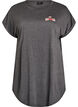 Chemise de nuit &agrave; manches courtes avec imprim&eacute; de texte, Noir, Packshot image number 0