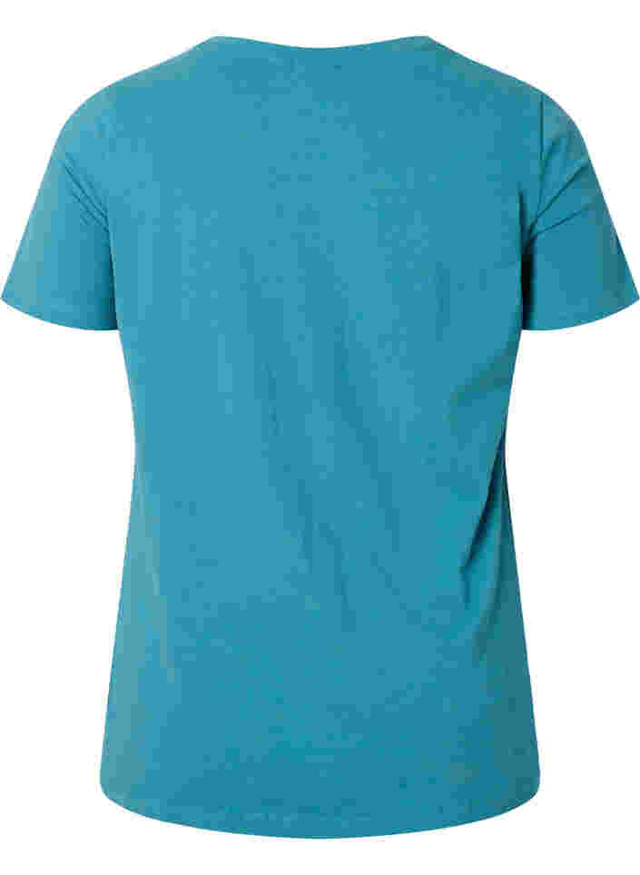 T-shirt en coton uni basique, Brittany Blue, Packshot image number 1