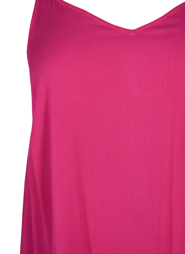 zomerjurk met bandjes, gemaakt van viscose, Raspberry Sorbet, Packshot image number 2
