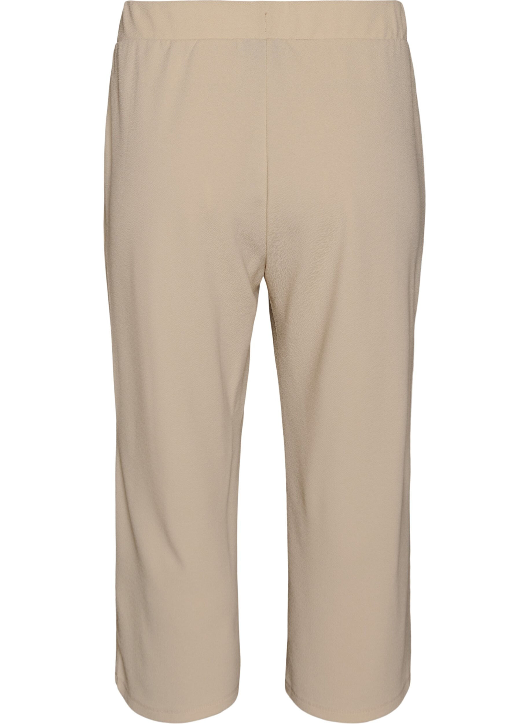 Zizzi Pantalon ample en longueur 7/8, Beige, Packshot image number 1