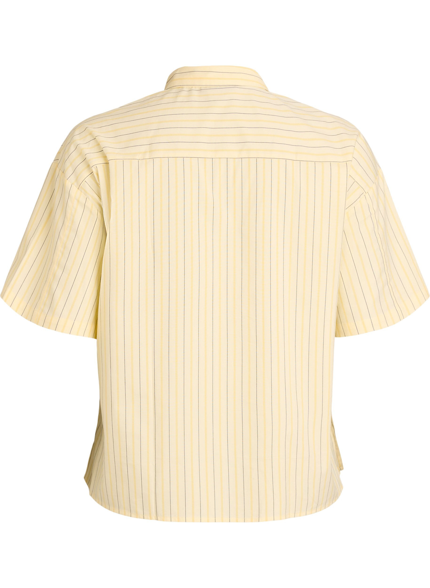 ZizziGestreepte blouse in een los pasvorm, Geel, Packshot image number 1