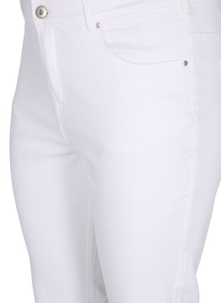 Pantalon capri avec broderie anglaise, White, Packshot image number 2