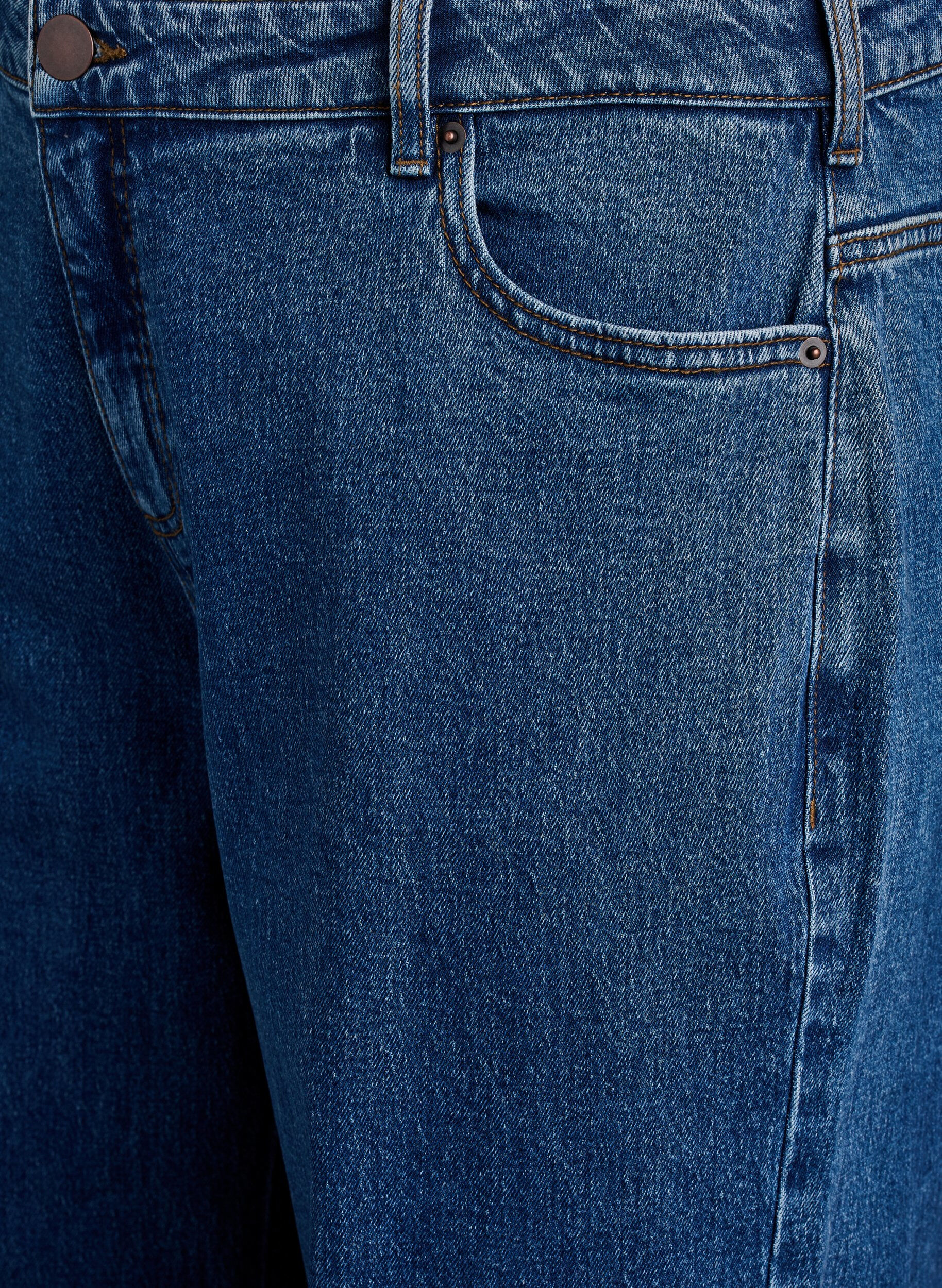 ZizziJean &agrave; jambe large et taille haute, Bleu, Packshot image number 2