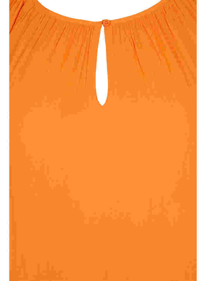 Tunique en viscose à manches 3/4, Orange Peel, Packshot image number 2
