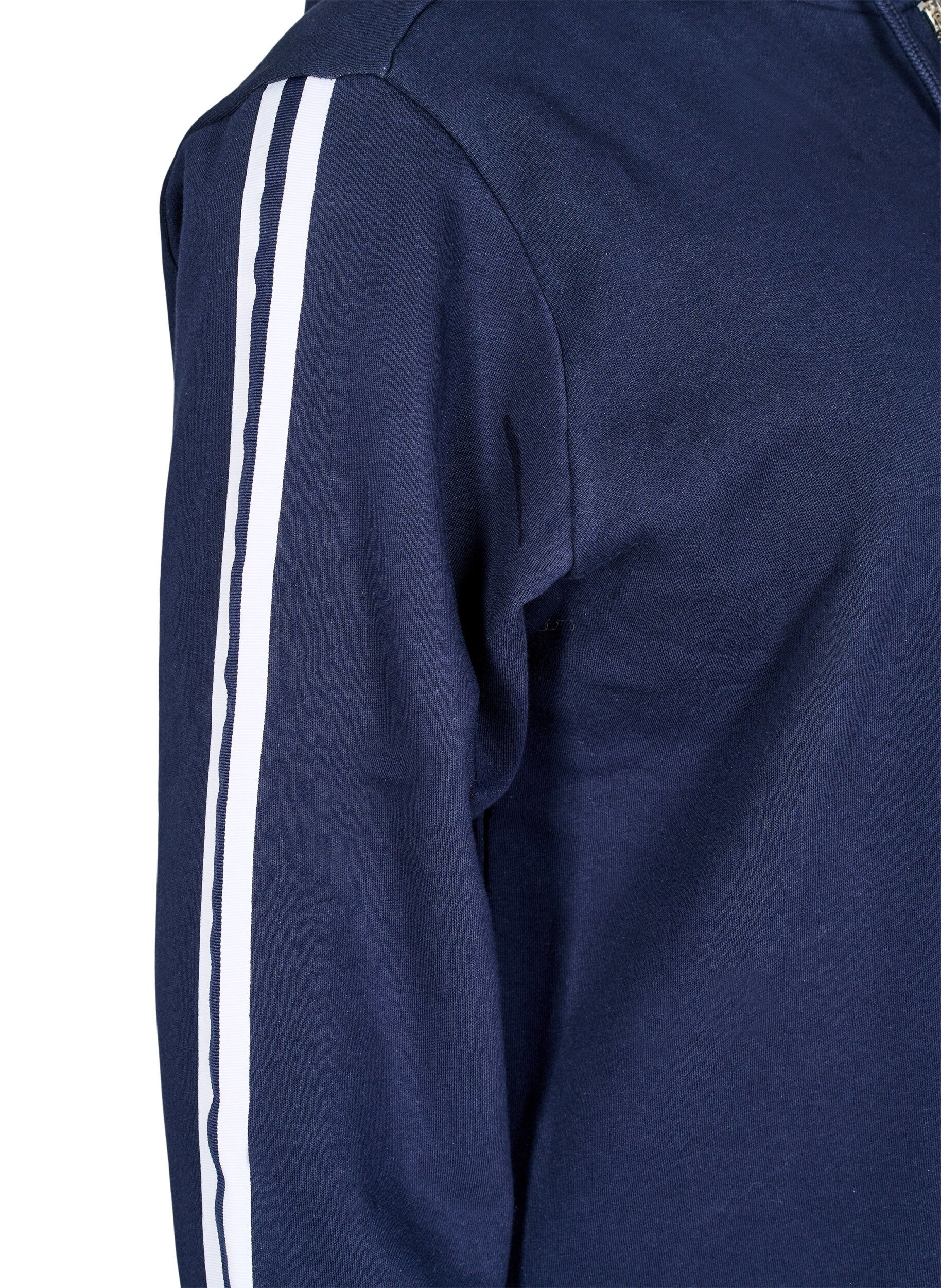 ZizziKort sweatshirt jurkje met capuchon en lange mouwen, Navy Blazer, Packshot image number 3