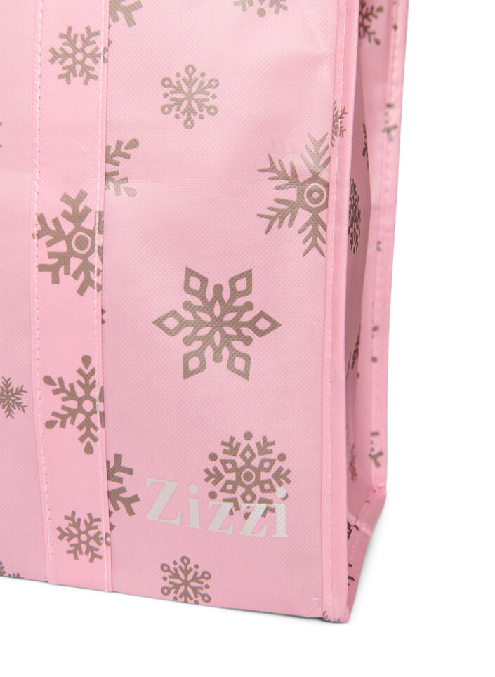 Sac de magasinage avec fermeture éclair, Rose poudrée, Packshot image number 2