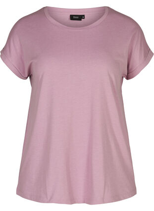T-shirt en mélange coton, Lavender Mist Mel., Packshot image number 0