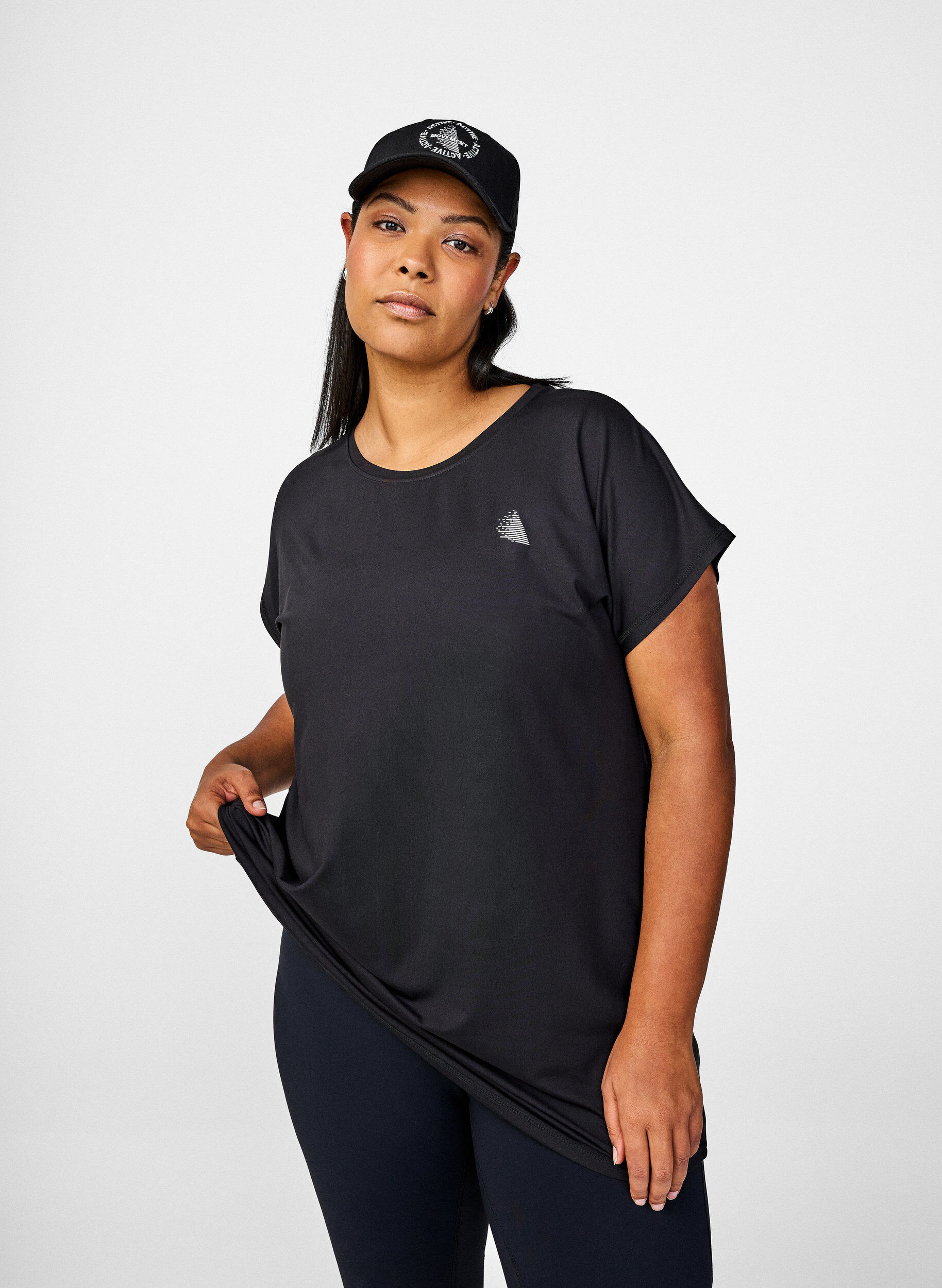 ZizziLang workout T-shirt, Zwart, Image image number 0