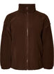 Veste teddy avec finitions en broderie anglaise et col montant, Marron, Packshot image number 0
