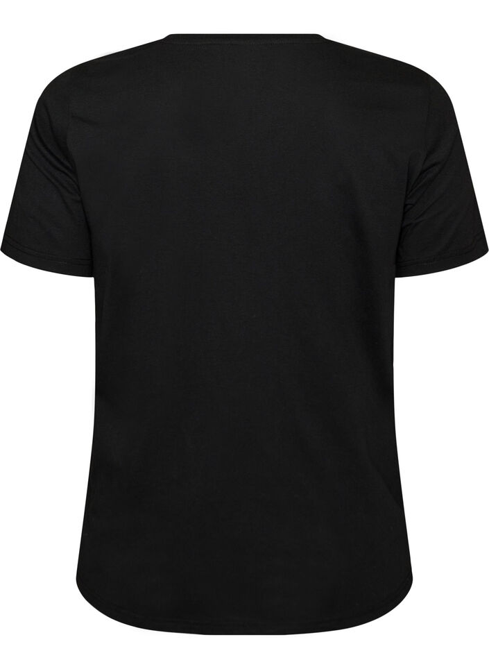 T-shirt imprim&eacute;, Noir, Packshot image number 1