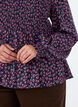 Blouse met gesmokte top en bloemenprint, Blauw, Model image number 3