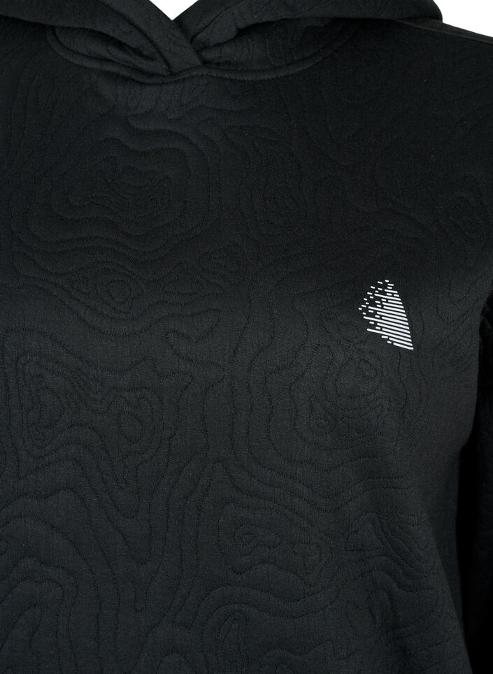 Sportief sweatshirt met capuchon, Black, Packshot image number 2