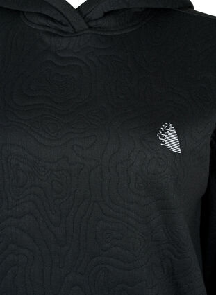Sportief sweatshirt met capuchon, Black, Packshot image number 2