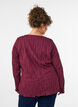 Blouse en jersey ondul&eacute;, Bordeaux, Model image number 2