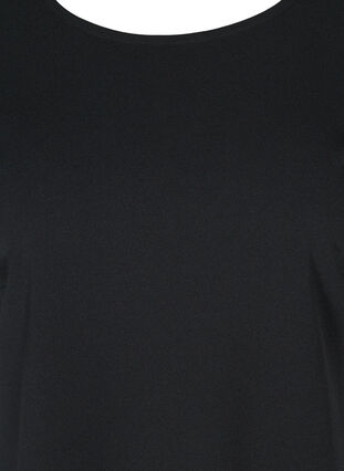 Robe à manches courtes et col rond, Black, Packshot image number 2