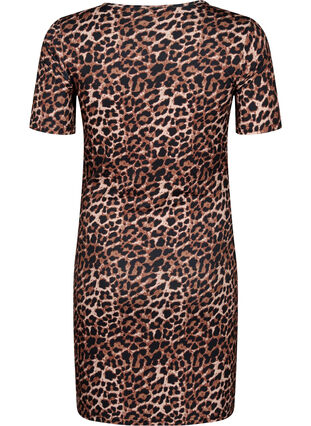Robe ajustée à imprimé de léopard avec une découpe, Leopard AOP, Packshot image number 1