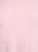 Los vallende gebreide blouse met hartjespatroon, Roze, Packshot image number 2