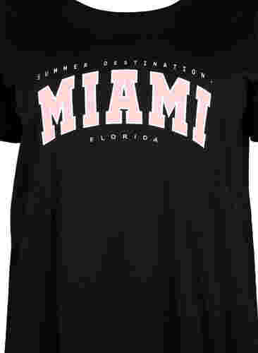 T-shirt en coton avec imprimé, Black MIAMI, Packshot image number 2