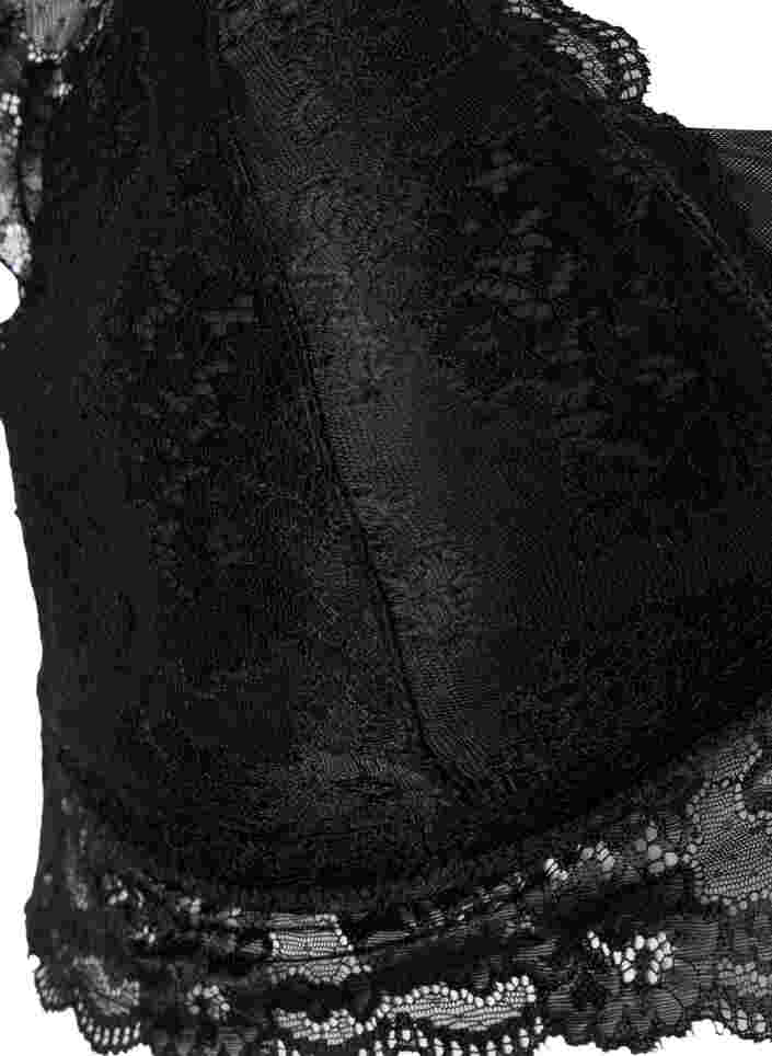 Soutien-gorge avec dentelle et rembourrage doux, Black, Packshot image number 3