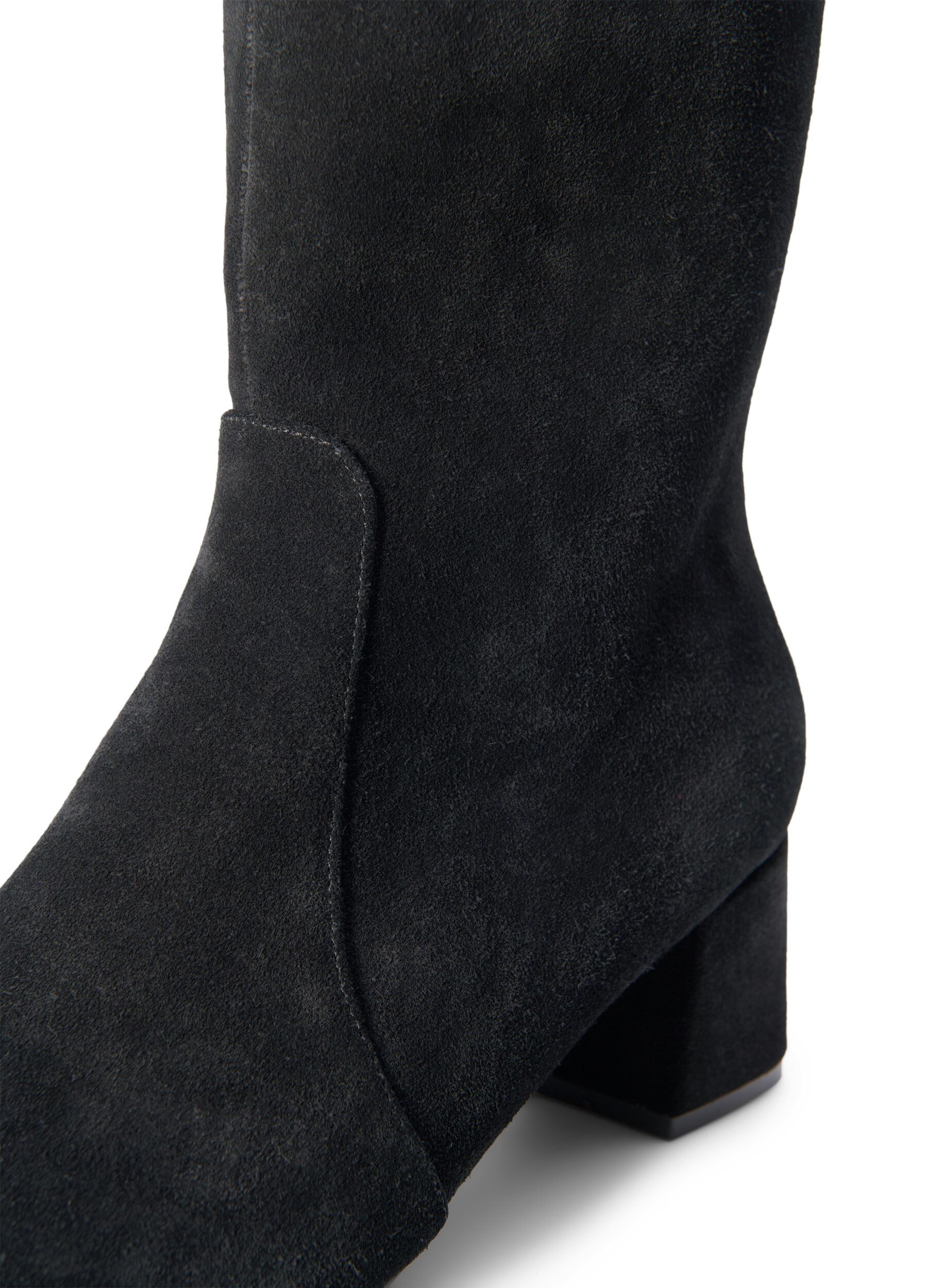 Zizzi Large &ndash; Bottes en daim &agrave; talon, Black, Packshot image number 3