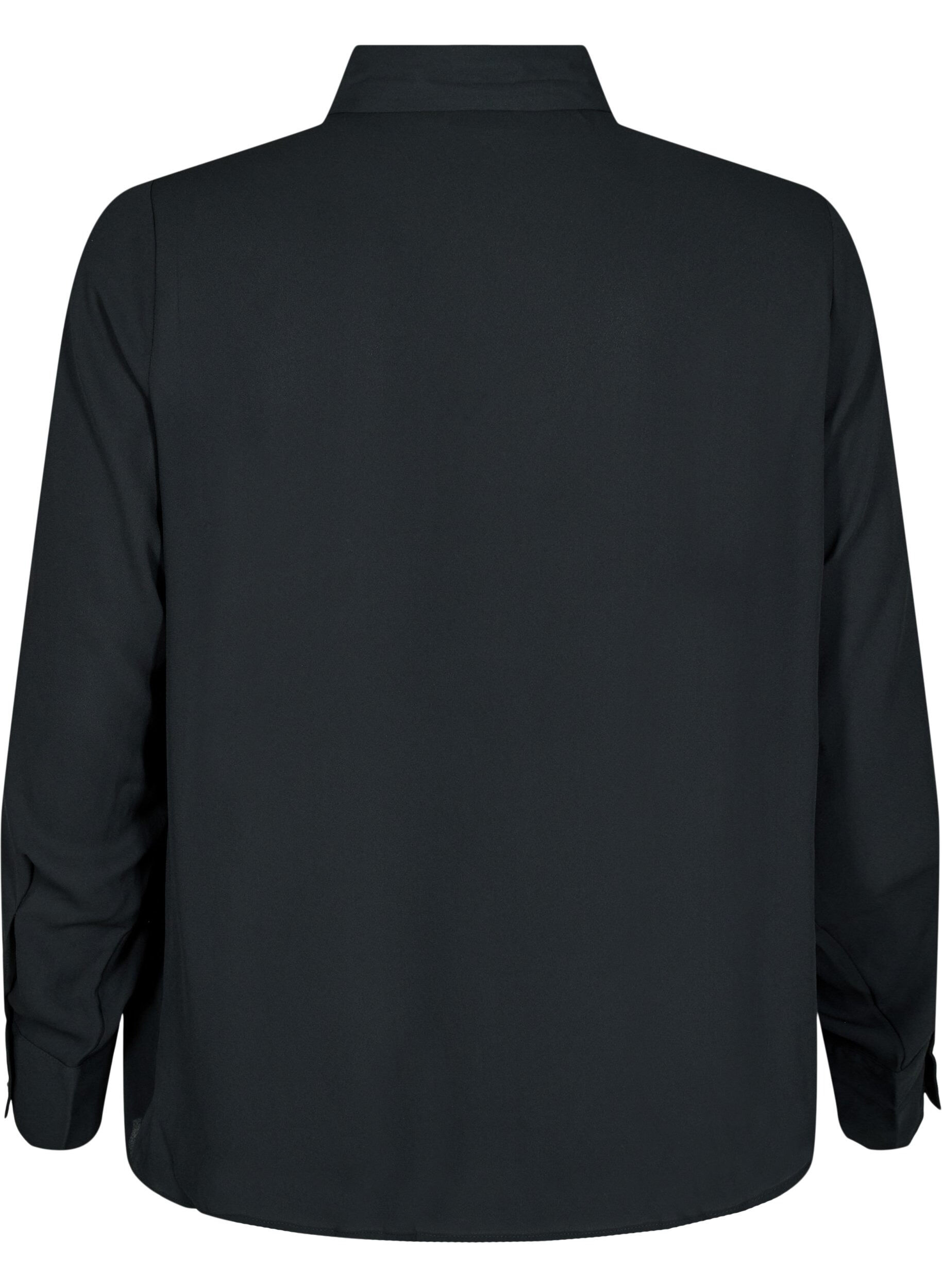 Zizzi Chemise classique &agrave; manches longues, Black, Packshot image number 1
