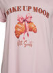 Nachtjapon met korte mouwen van biologisch katoen, Roze, Packshot image number 2
