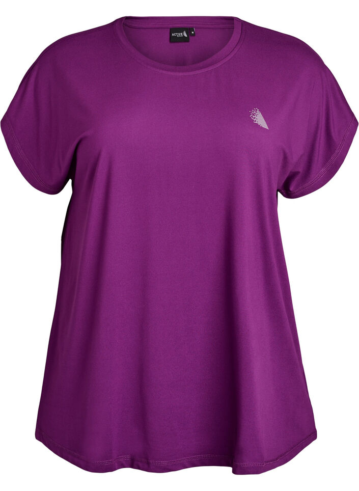 Effen gekleurd trainingsshirt, Paars, Packshot image number 0