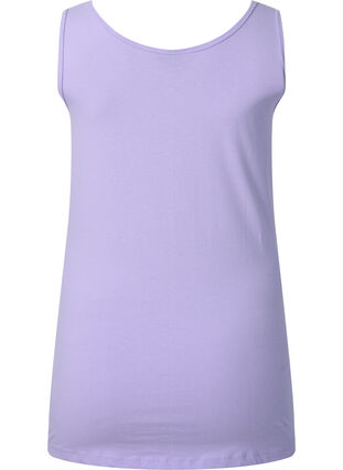 Solide kleur basis top in katoen, Lavender, Packshot image number 1