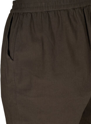 Pantalon court en coton, Khaki Green , Packshot image number 3