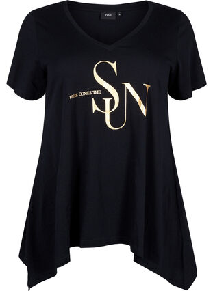 T-shirt en coton à manches courtes, Black W. Sun, Packshot image number 0