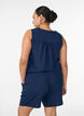Korte broek met zakken en elastische tailleband, Blauw, Model image number 2