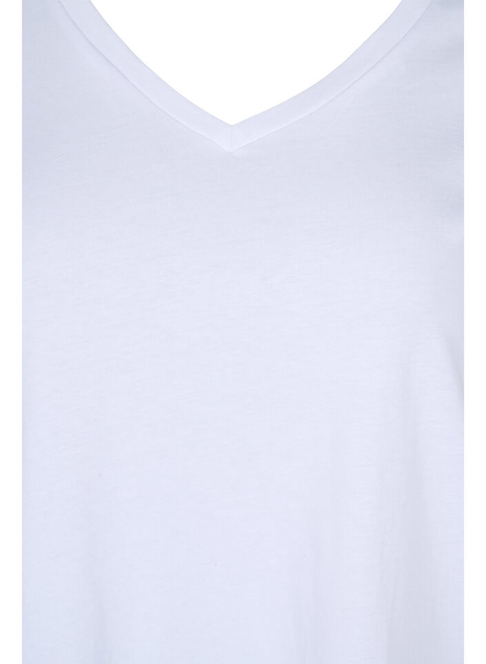 T-shirt basiques 2-pack en coton, Navy B/B White, Packshot image number 3