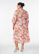Robe midi fleurie en broderie anglaise et ceinture &agrave; nouer, Rose, Model image number 1