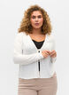 Geribbeld vest met trekkoord, White, Model image number 0