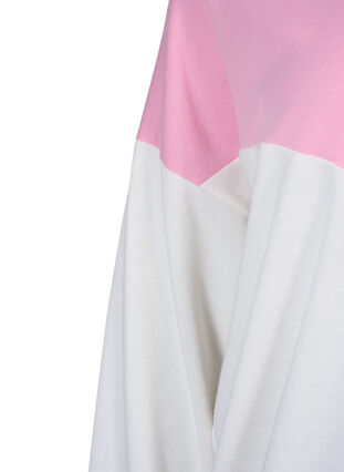 Sweatshirt avec couleurs vives, C. Pink C. Blocking, Packshot image number 3
