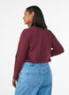Blouse basique en jersey &agrave; manches longues, Bordeaux, Model image number 2