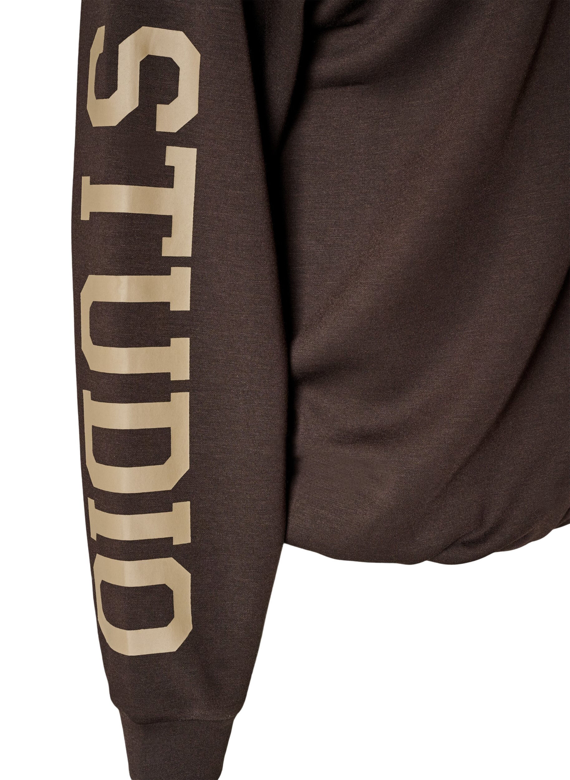 ZizziCardigan bomber sportif avec zip et col montant, Marron, Packshot image number 3