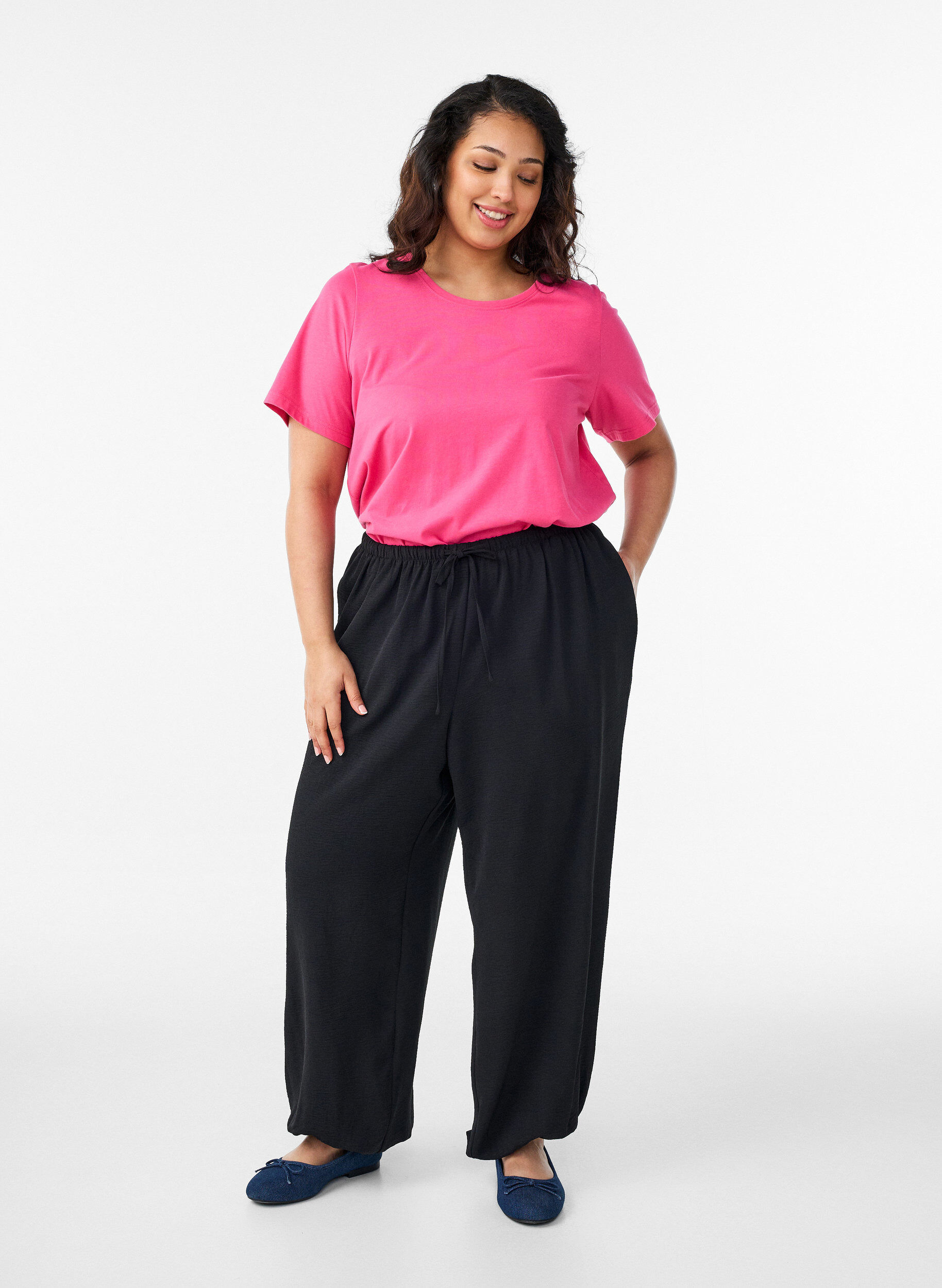 ZizziT-shirt imprim&eacute;, Rose, Model image number 1