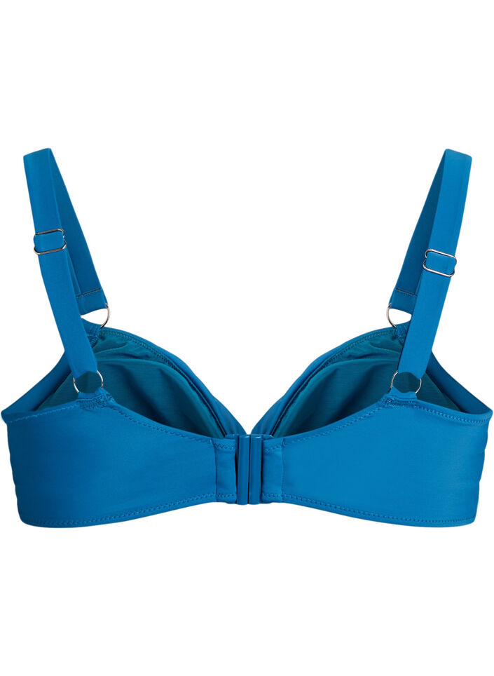 Soutien-gorge de bikini &agrave; armatures avec drap&eacute;, Bleu, Packshot image number 1