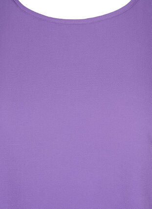 Blouse met korte mouwen en een ronde halslijn, Deep Lavender, Packshot image number 2
