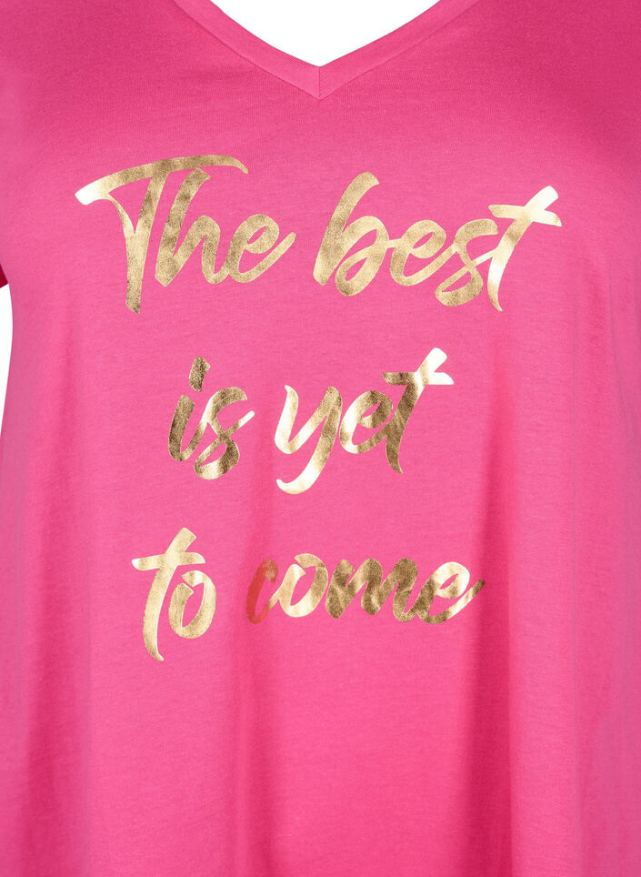 Katoenen T-shirt met korte mouwen, Raspberry S. Best, Packshot image number 2