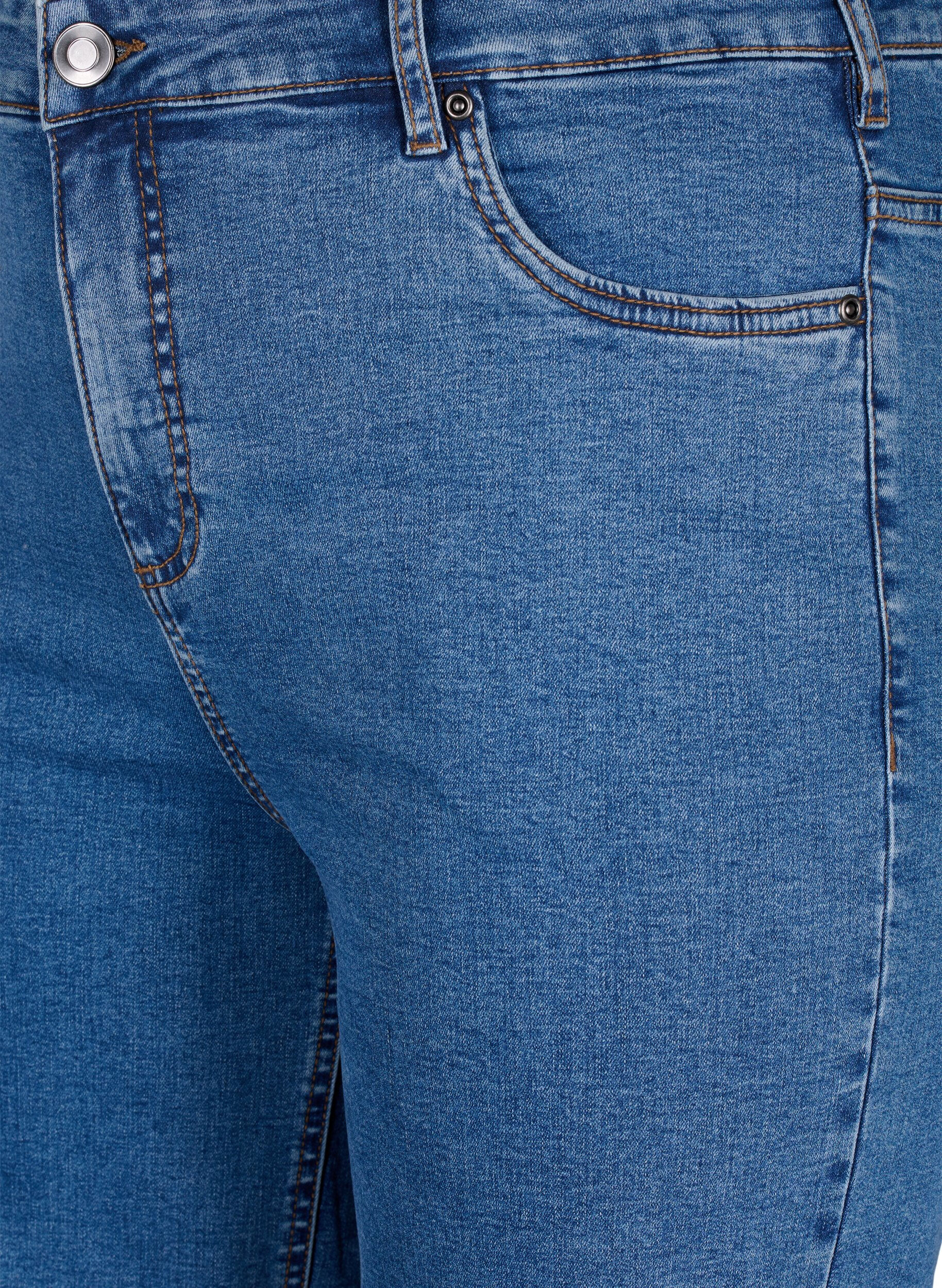 Zizzi  Shorts en jean moulants &agrave; taille haute, Blue Denim, Packshot image number 2